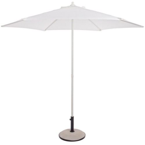Зонт пляжный Верона белый высота 240 см диаметр 2,7м (с центральной стойкой)